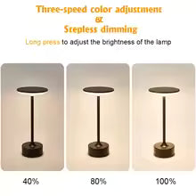 ✨ LED Touch Sensor Table Lamp – USB Rechargeable, Cozy Night Light for Bedroom, Hotel & Restaurant Decor