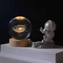 🎁✨  Galaxy Crystal Ball Lamp 🔮, 3D Planet Moon Lamp 🌙, Home Decoration 🏠