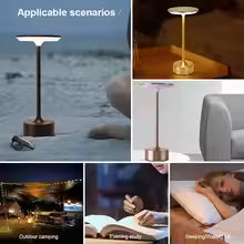 ✨ LED Touch Sensor Table Lamp – USB Rechargeable, Cozy Night Light for Bedroom, Hotel & Restaurant Decor