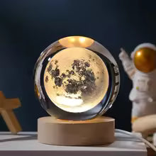 🎁✨  Galaxy Crystal Ball Lamp 🔮, 3D Planet Moon Lamp 🌙, Home Decoration 🏠