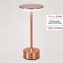 ✨ LED Touch Sensor Table Lamp – USB Rechargeable, Cozy Night Light for Bedroom, Hotel & Restaurant Decor