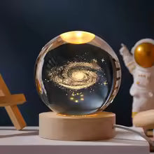🎁✨  Galaxy Crystal Ball Lamp 🔮, 3D Planet Moon Lamp 🌙, Home Decoration 🏠