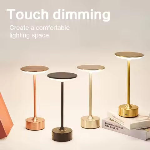 ✨ LED Touch Sensor Table Lamp – USB Rechargeable, Cozy Night Light for Bedroom, Hotel & Restaurant Decor